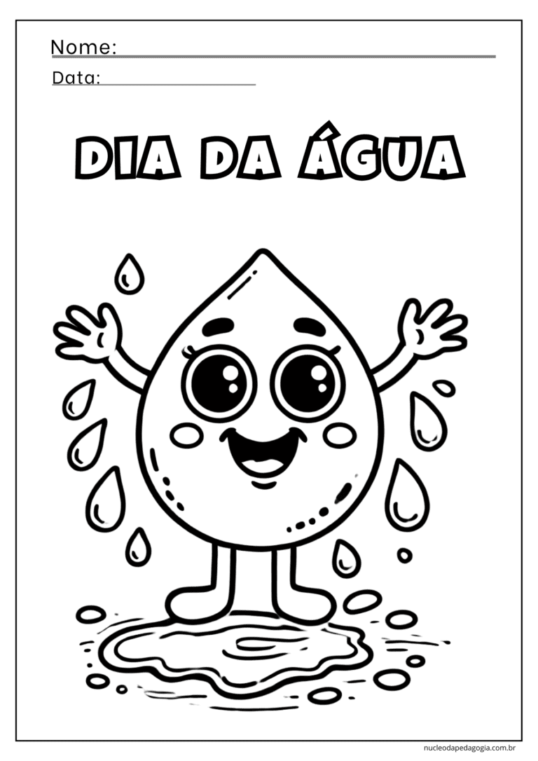 Dia da Água Atividades para colorir