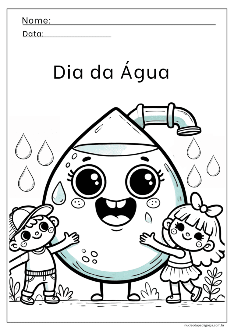 Dia da Água Atividades para colorir