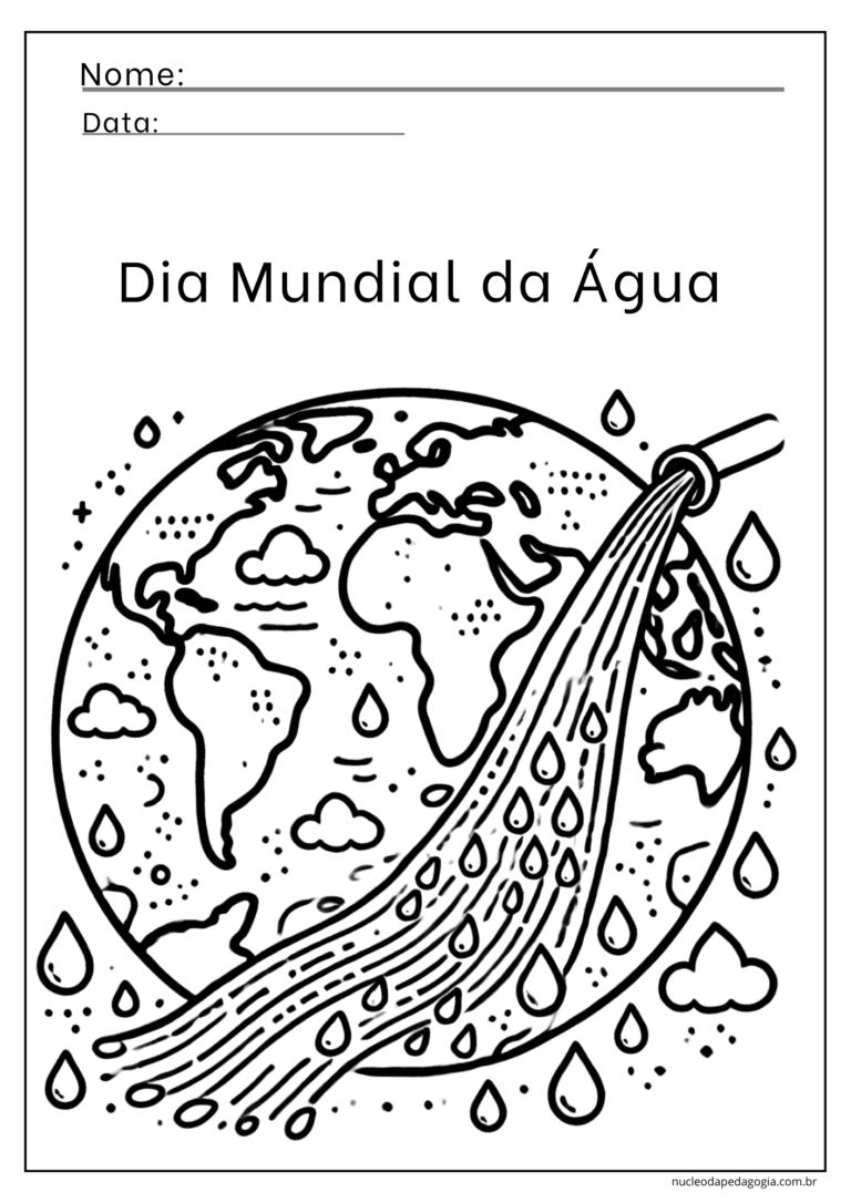 Dia da Água Atividades para colorir