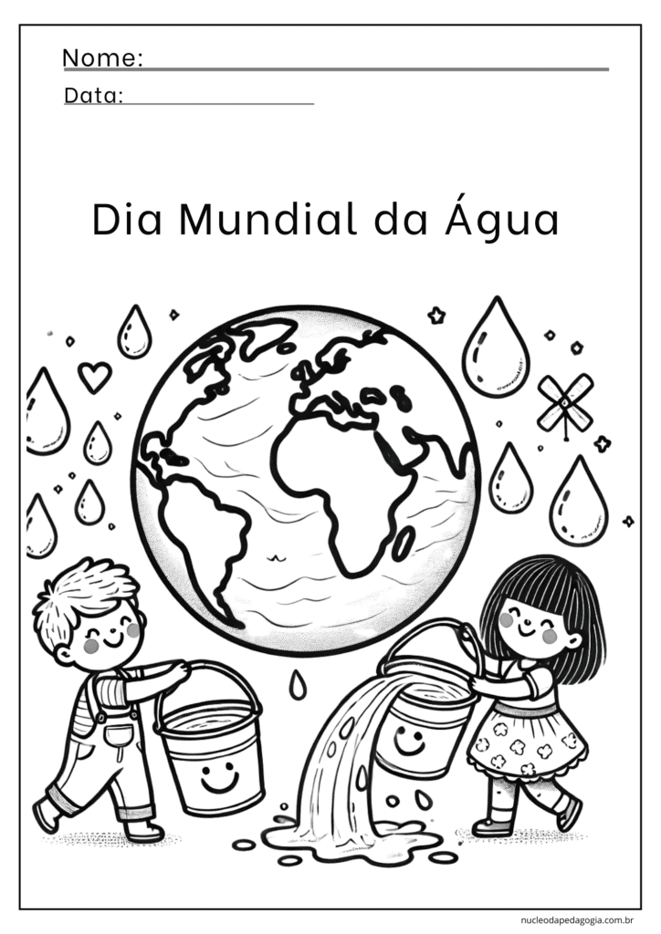 Dia da Água Atividades para colorir