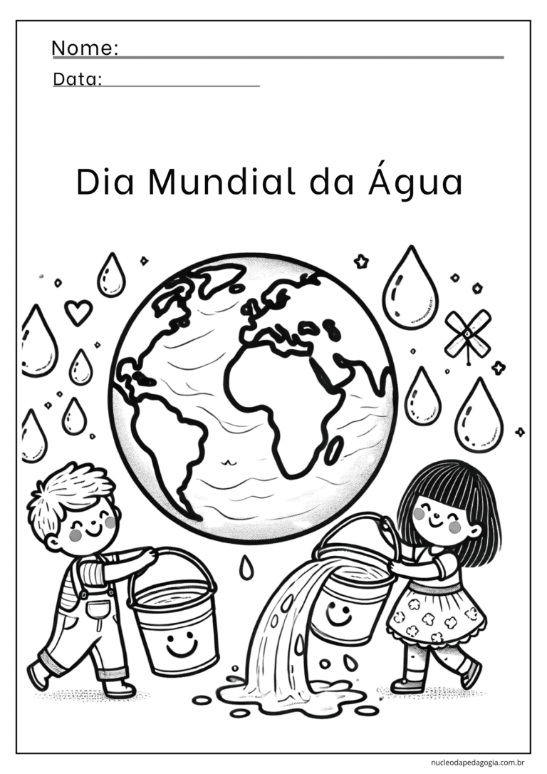 Dia da Água Atividades para colorir