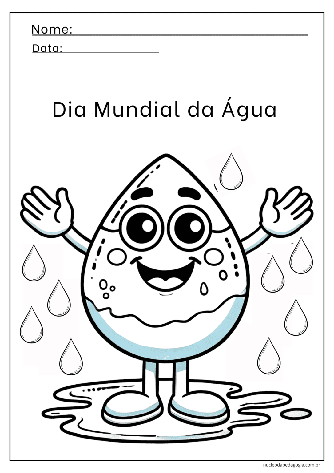 Dia da Água Atividades para colorir