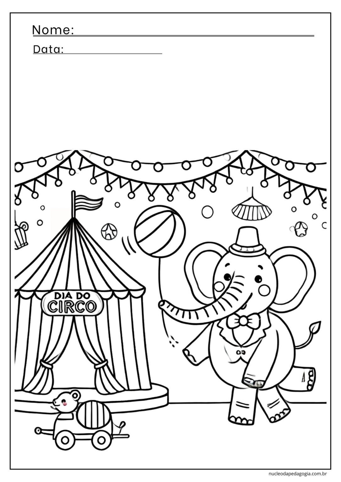 Dia do Circo Atividades para colorir