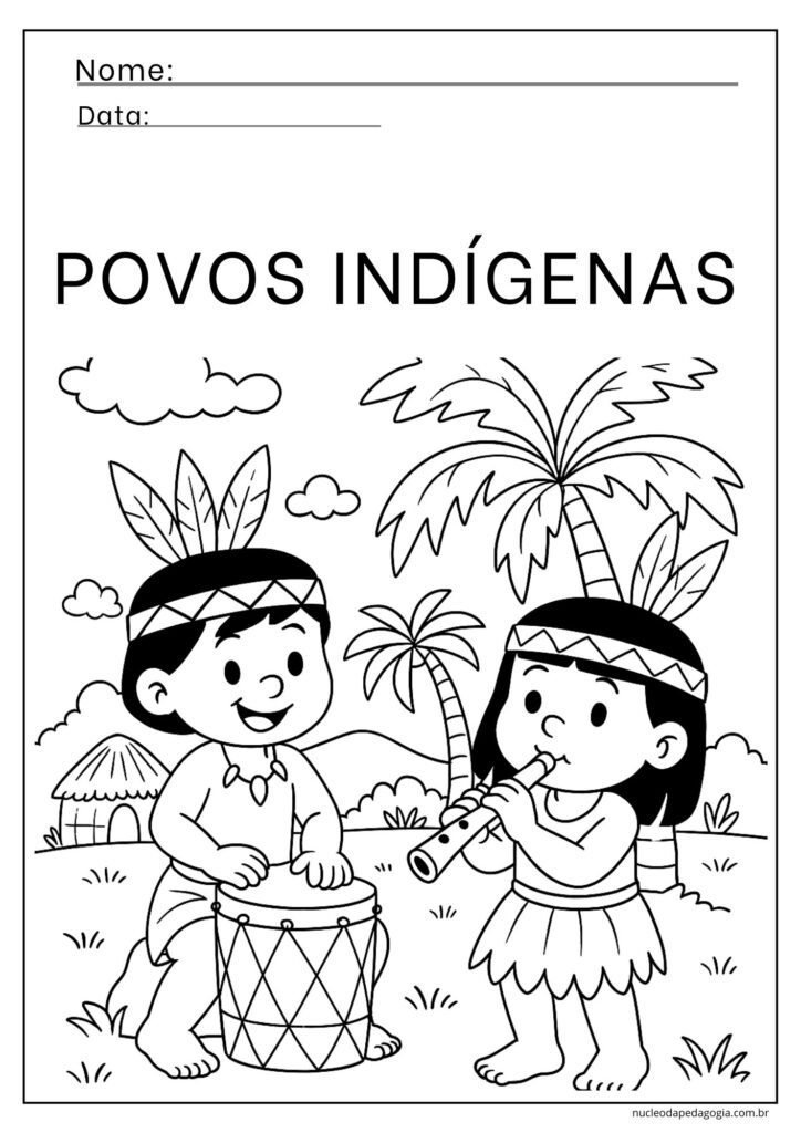 Dia do índio para colorir - Povos Indígenas