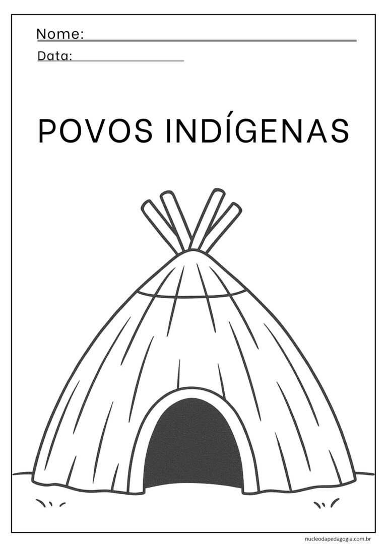 Dia do índio para colorir - Povos Indígenas