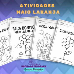 Maio Laranja Atividades para colorir