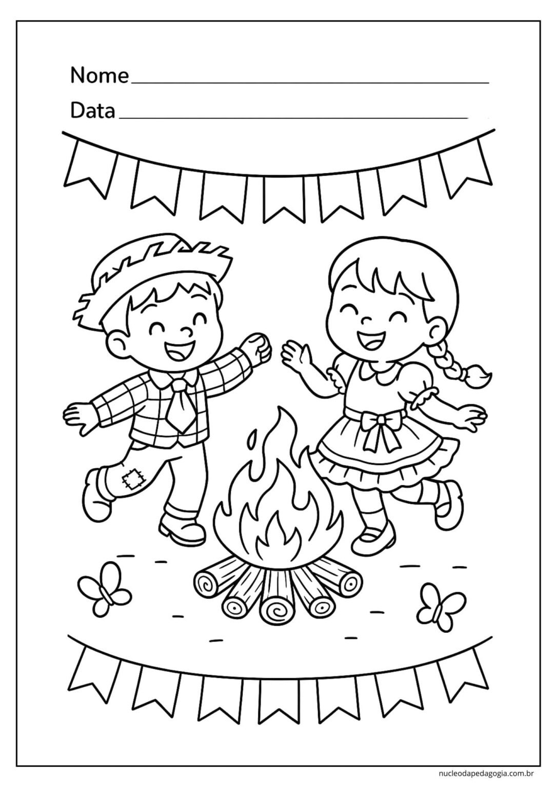 Festa Junina Desenhos para Colorir