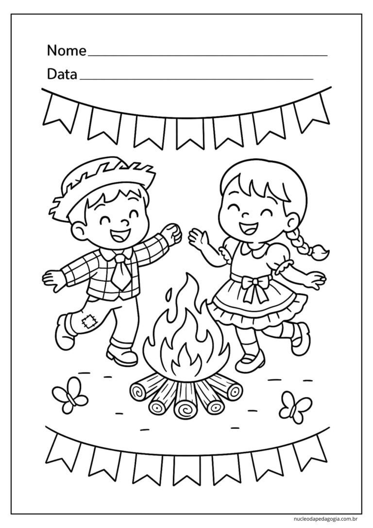 Festa Junina Desenhos para Colorir
