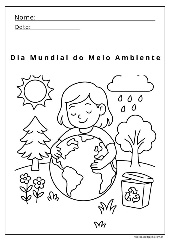 Meio Ambiente Atividade para colorir
