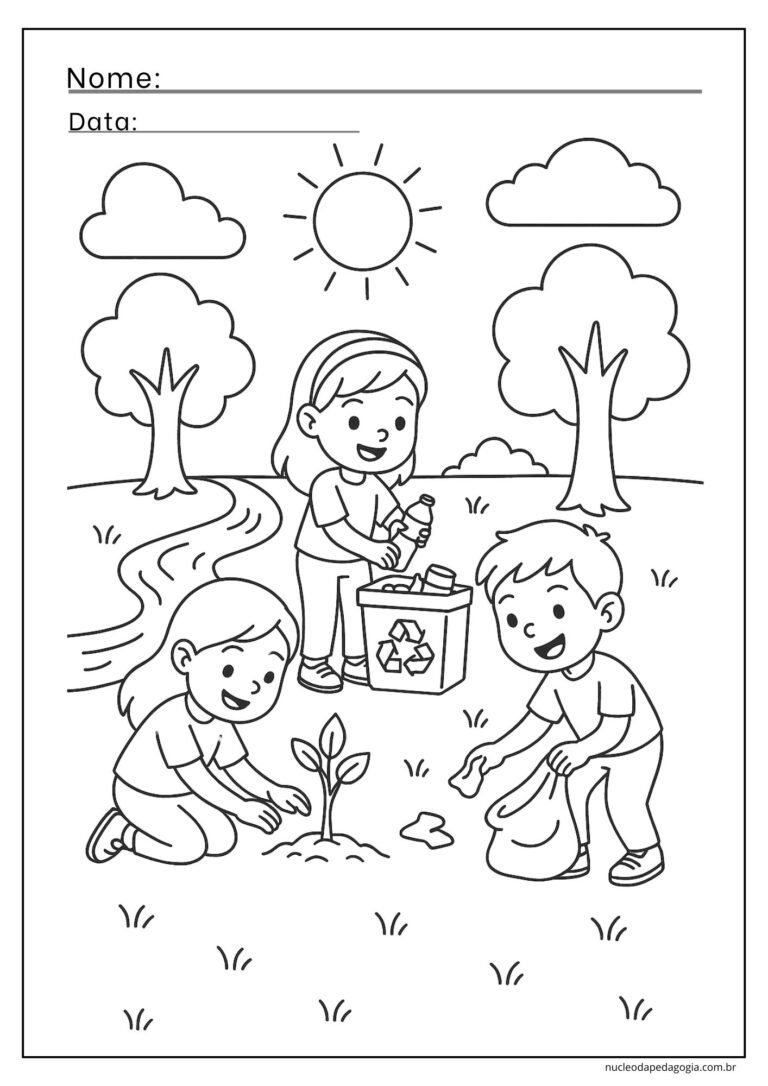 Meio Ambiente Atividade para colorir