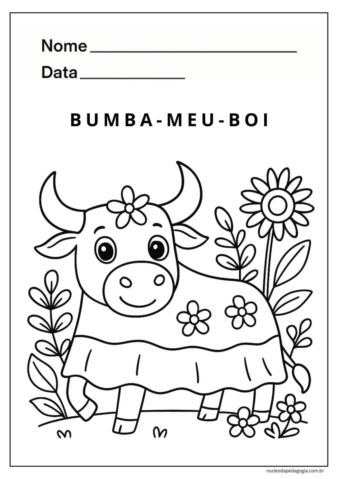 Atividades Bumba-Meu-Boi para imprimir