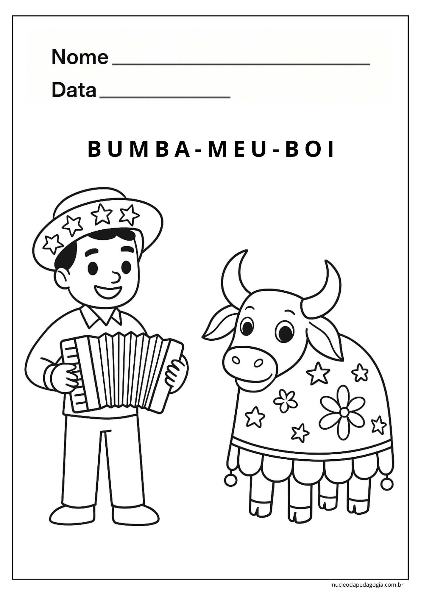 Atividades Bumba-Meu-Boi para imprimir