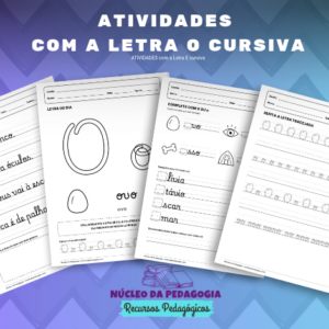 Atividade Letra o Cursiva para Imprimir