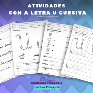Atividade Letra u Cursiva para Imprimir