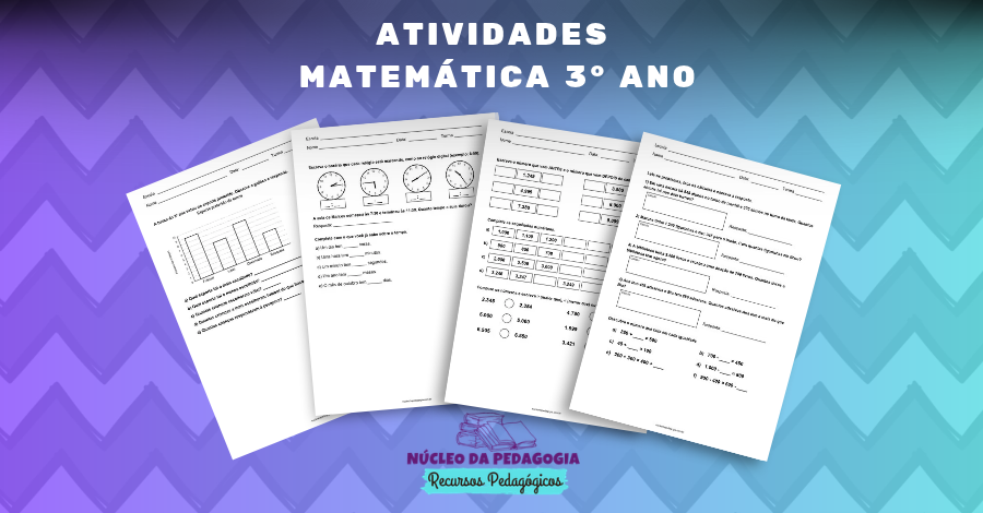 Atividades de Matemática para o 3º ano para imprimir